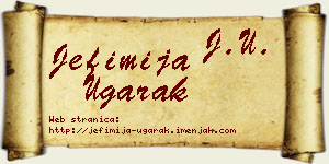Jefimija Ugarak vizit kartica